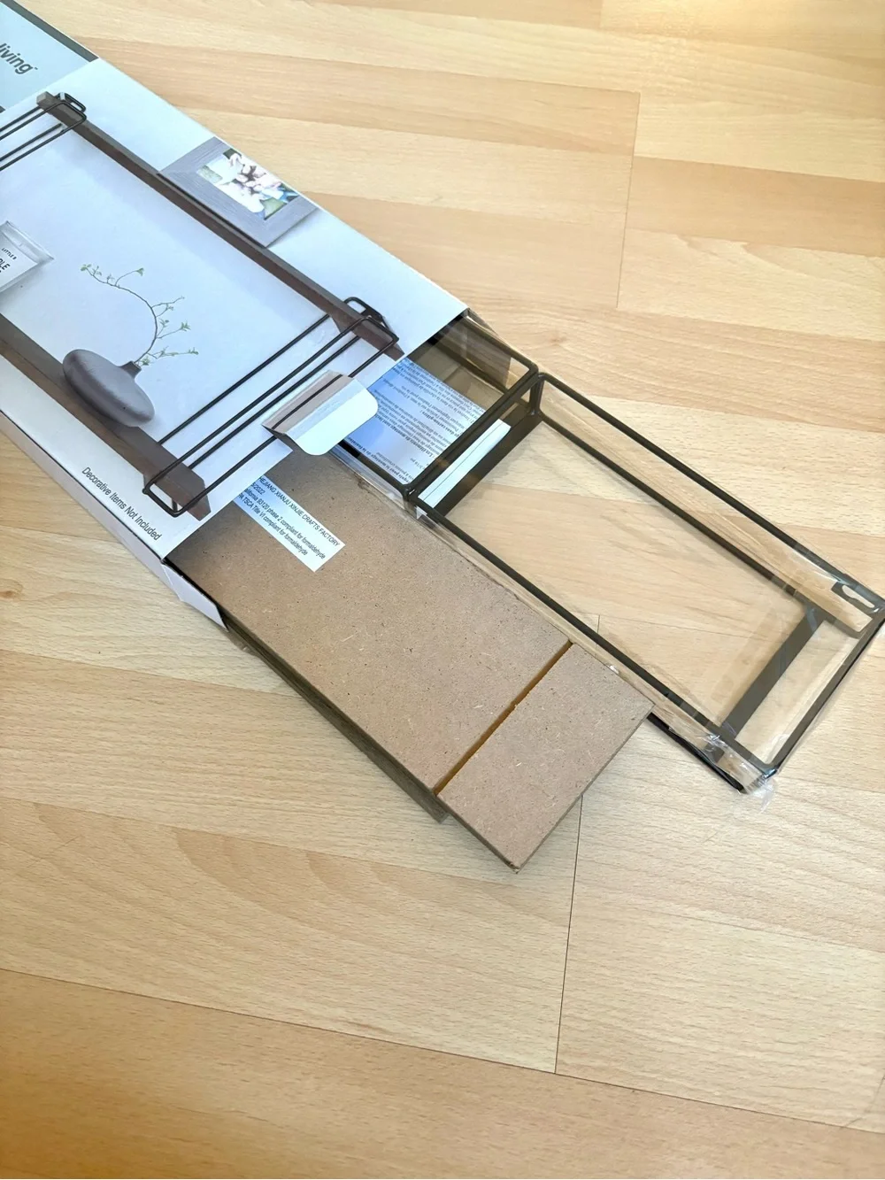 True Living 2 Tier Wall Shelf in Brown *NEW*